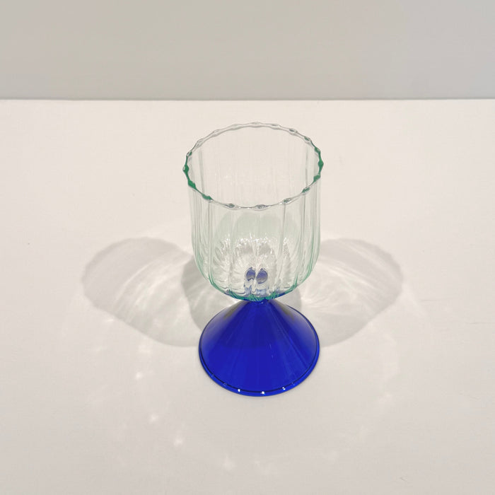 Champagne Cocktail Glass Goblet - Green/Blue