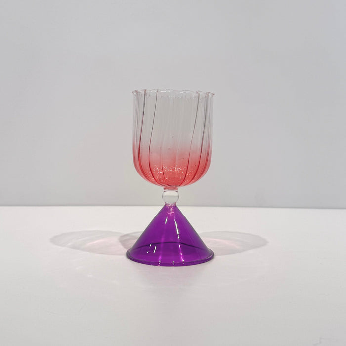 Champagne Cocktail Glass Goblet - Pink/Purple