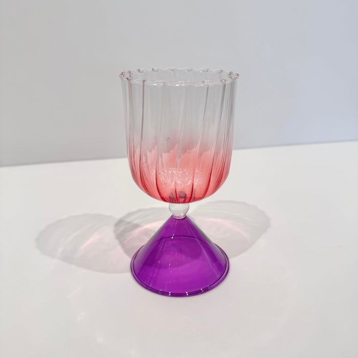Champagne Cocktail Glass Goblet - Pink/Purple