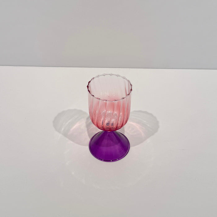 Champagne Cocktail Glass Goblet - Pink/Purple