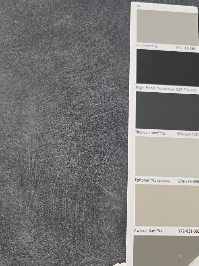 Charred Plaster Vinyl Wallpaper - Charcoal