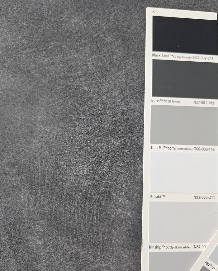 Charred Plaster Vinyl Wallpaper - Charcoal