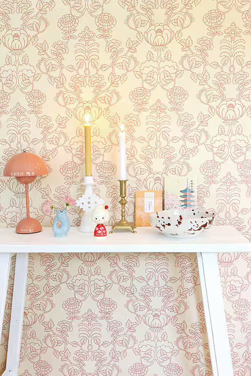 Cheri Spritz Wallpaper - Soft Red