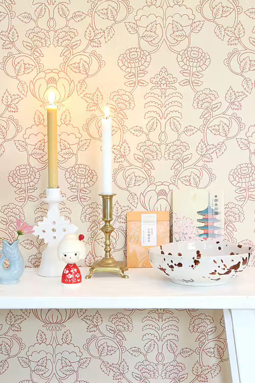 Cheri Spritz Wallpaper - Soft Red