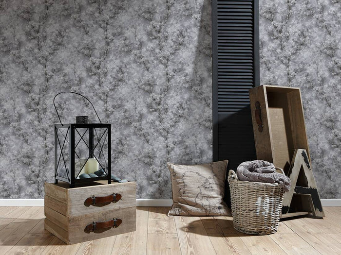 Cherry Blossoms Spring Wallpaper - Moody Grey