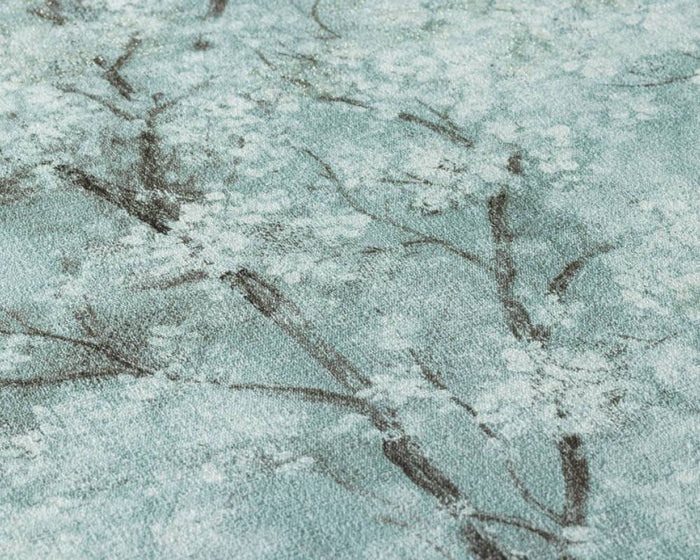 Cherry Blossoms Spring Wallpaper - Soft Turquoise