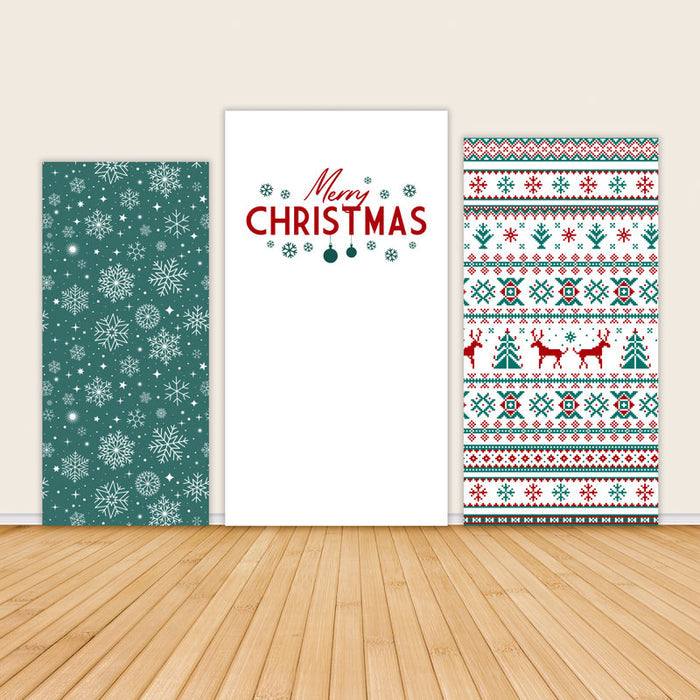 Christmas Fair Isle Pattern Rectangle Backdrop Covers-ubackdrop