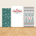 Christmas Fair Isle Pattern Rectangle Backdrop Covers-ubackdrop