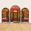 Christmas Santa?¡¥s Workshop Party Arch Backdrop Covers-ubackdrop