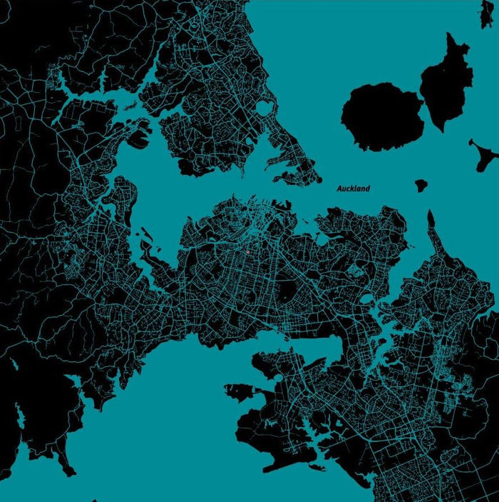 City Map Many Cities - Custom Sized Wallpaper Mural (per m2) - Auckland Resene Hullabaloo