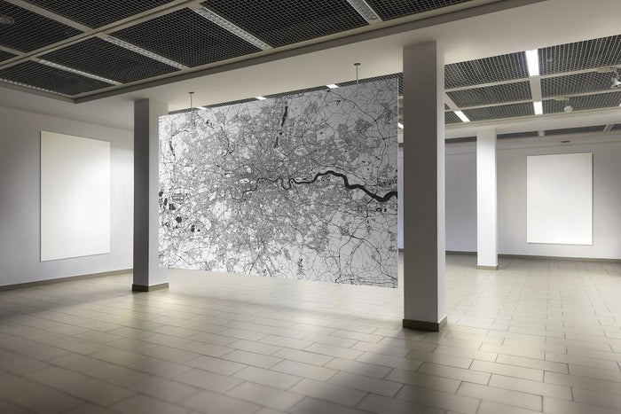 City Map Many Cities - Custom Sized Wallpaper Mural (per m2) - London Newsprint