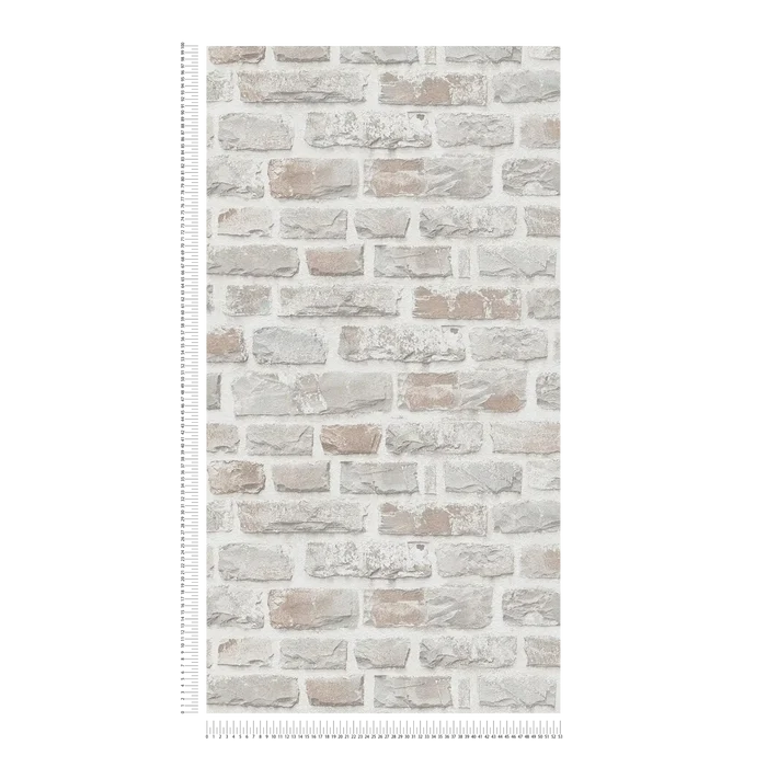 Classic Brickstone - Natural Wallpaper - Grey