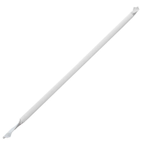 Clear Plastic Straws - 10.25'' Giant Straws (8mm) Wrapped in Paper - Clear - 1,200 count-Straws & Stirrers-Karat-Restaurant Supply Drop