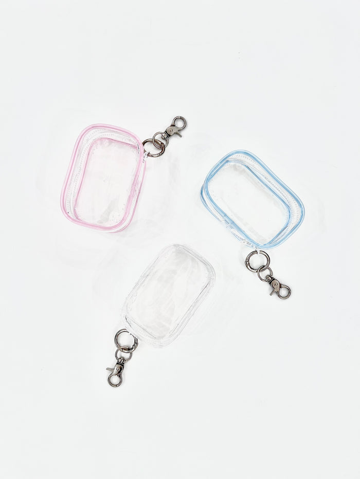 Clear Zipper Pouch Keychain