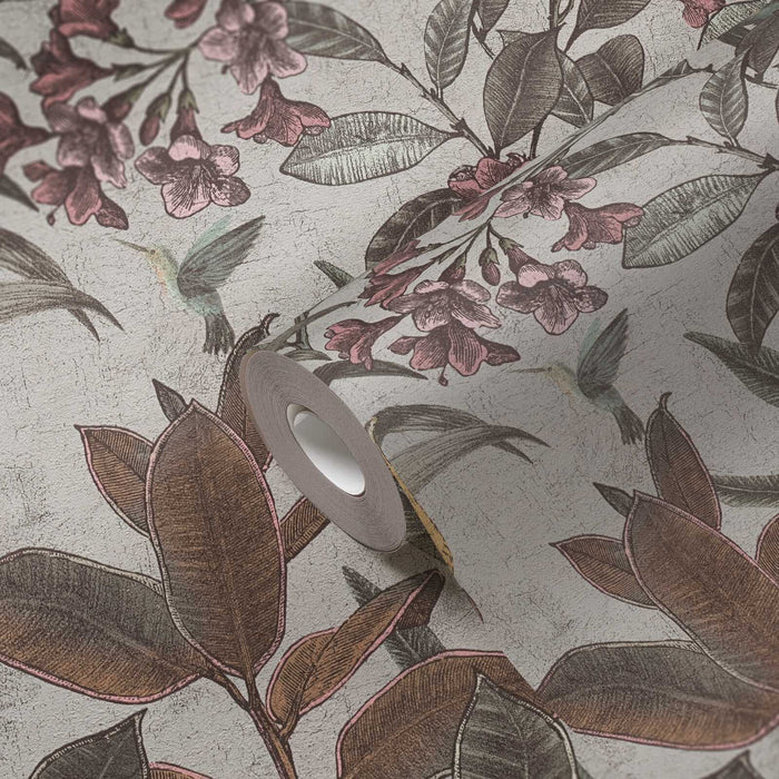 Cockatoo Jungle Wallpaper - Cream