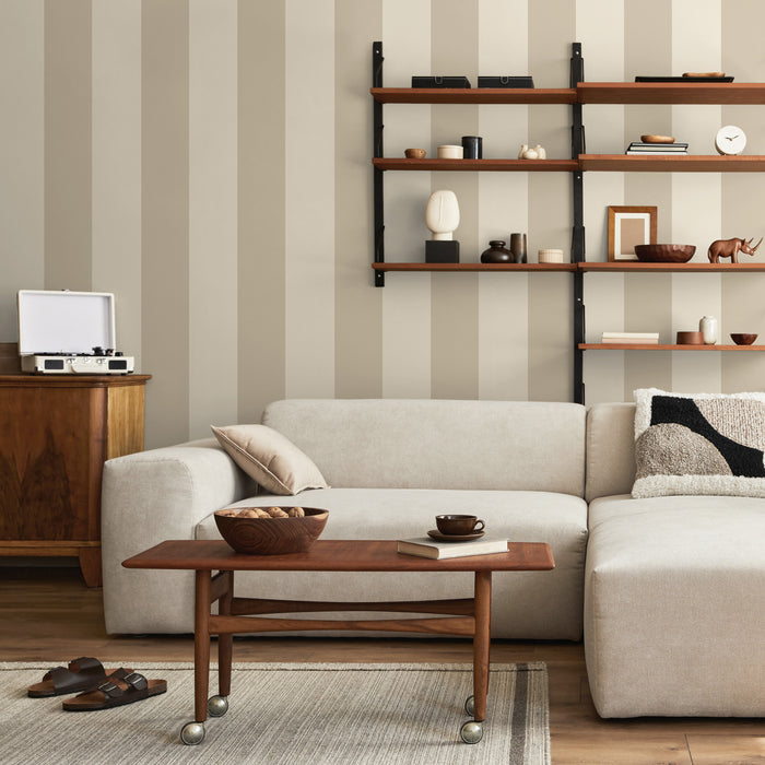 Cordelia – Stripe Wallpaper – Beige