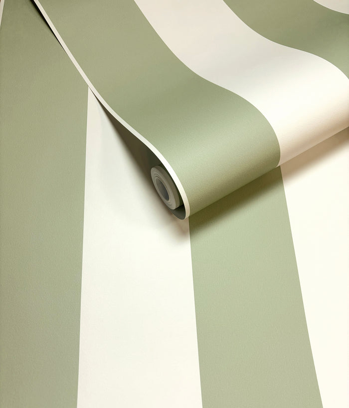 Cordelia – Stripe Wallpaper – Sage