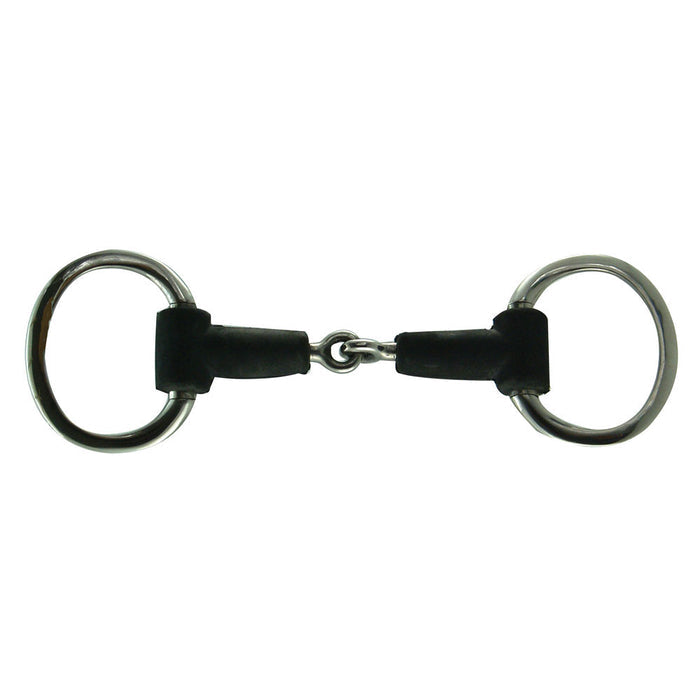 Coronet Jointed Rubber Mouth Eggbutt Bit