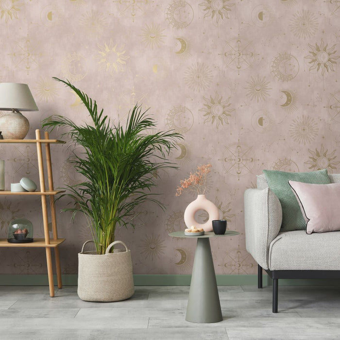 Cosmic – Celestial Wallpaper – Pink Gold