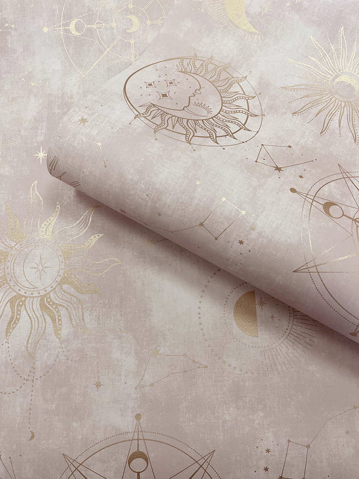 Cosmic – Celestial Wallpaper – Pink Gold