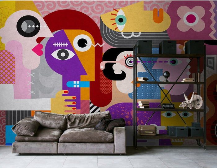 Couples - Custom Sized Wallpaper Mural (per m2)