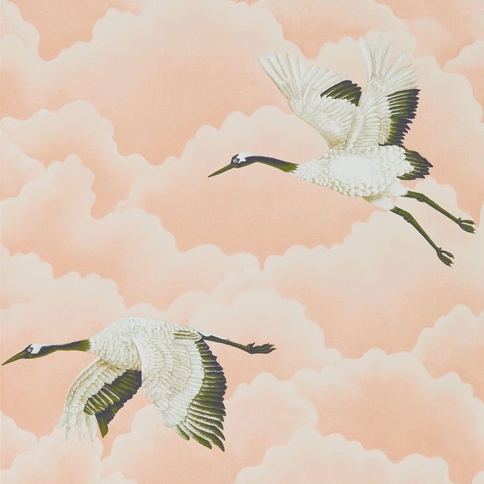 Cranes Wallpaper - Blush