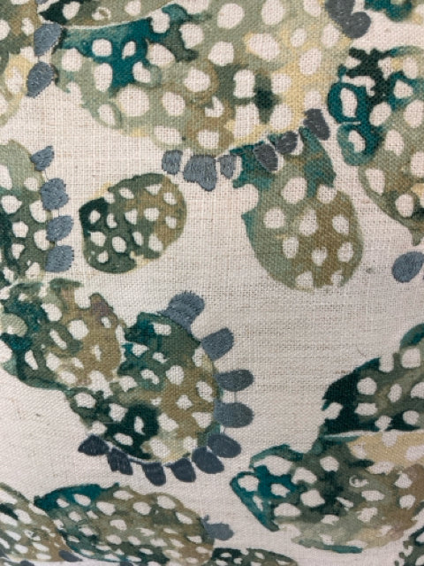 Cream/Blue Cotton Pillow