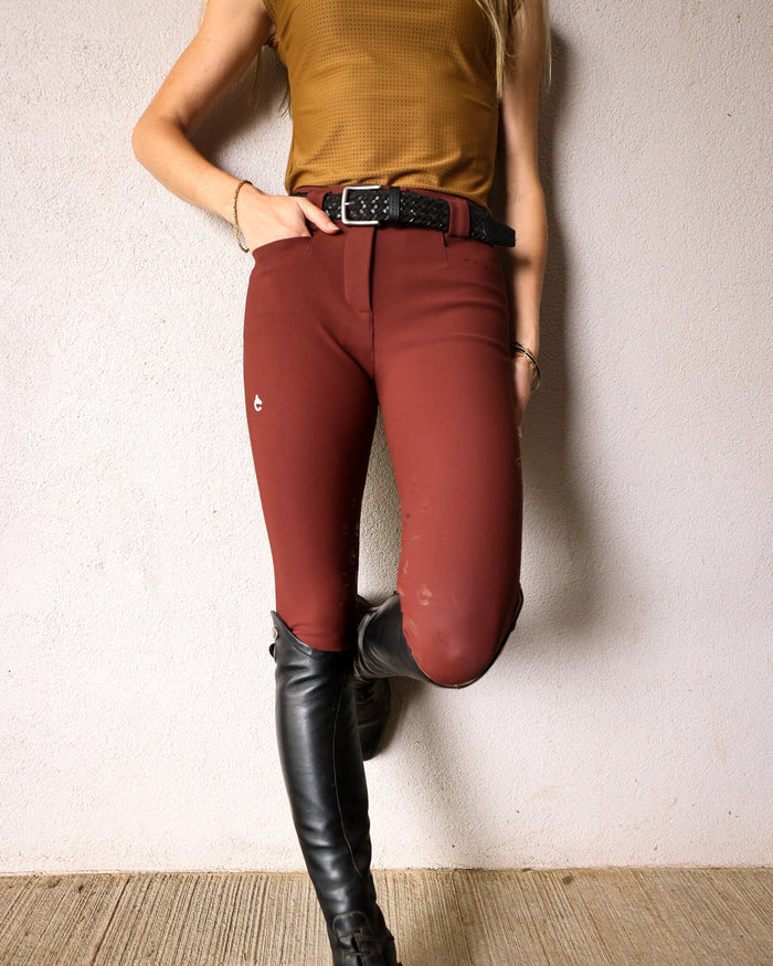 CRINIERE Chloe Lightweight Breeches | Burgundy / Rust - Equiluxe Tack
