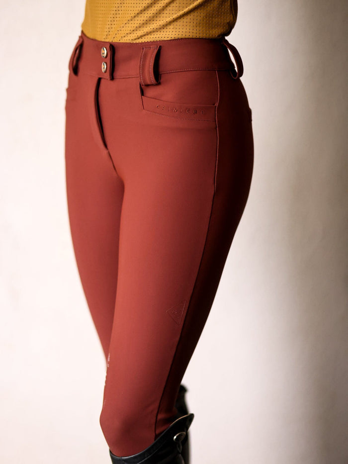 CRINIERE Chloe Lightweight Breeches | Burgundy / Rust - Equiluxe Tack