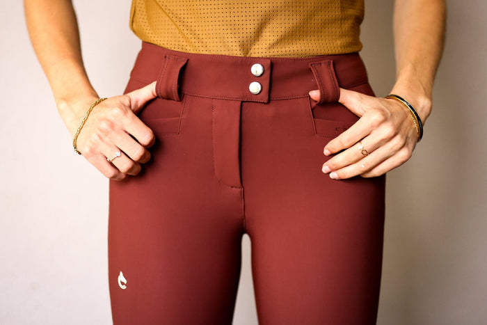 CRINIERE Chloe Lightweight Breeches | Burgundy / Rust - Equiluxe Tack