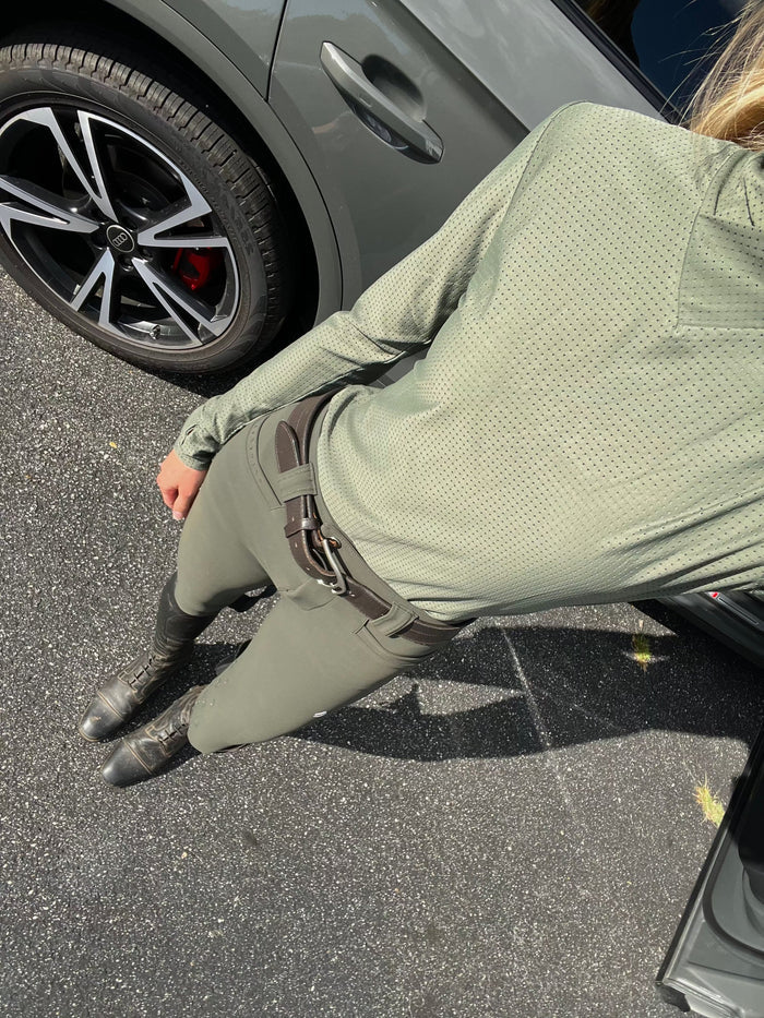 CRINIERE Juliette High Compression Breeches | Hunter Green - Equiluxe Tack