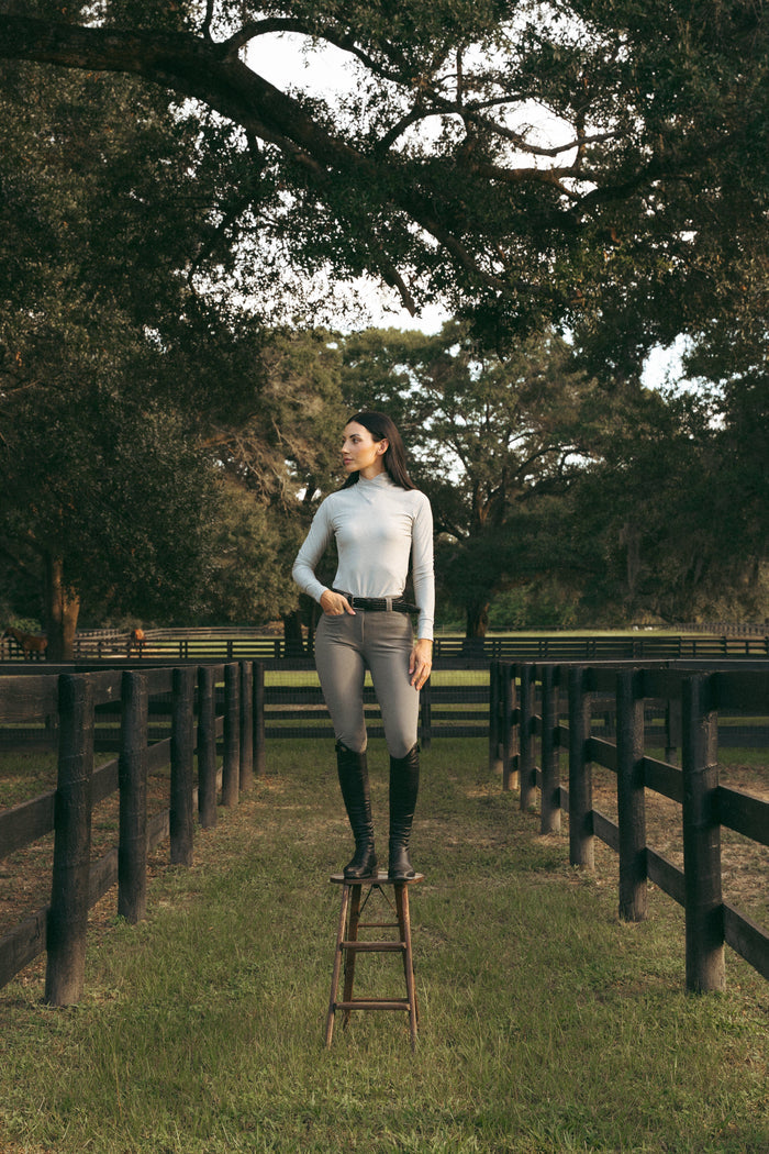 CRINIERE Juliette High Compression Breeches | Perfect Grey - Equiluxe Tack