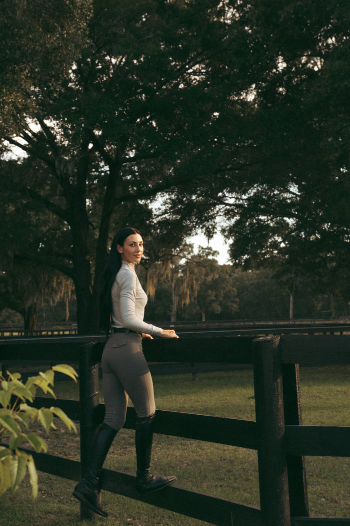 CRINIERE Juliette High Compression Breeches | Perfect Grey - Equiluxe Tack