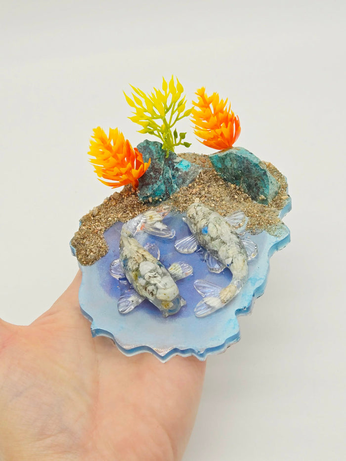 Crystal Resin Fish Scene