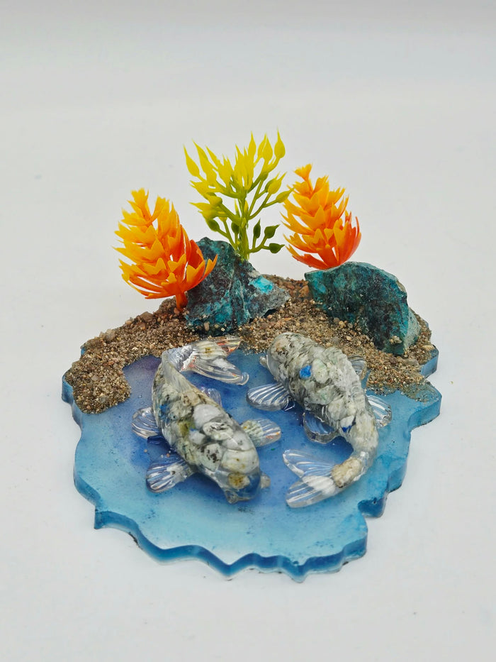 Crystal Resin Fish Scene