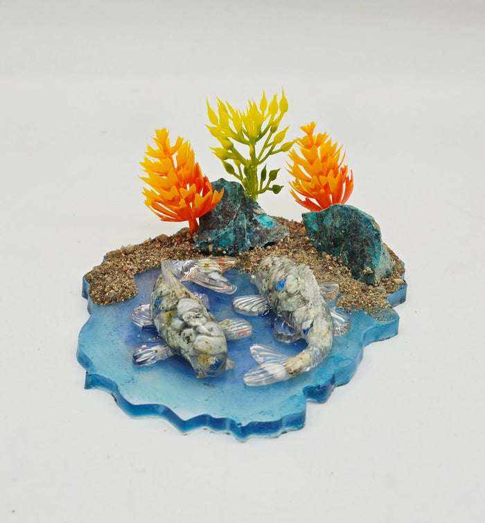 Crystal Resin Fish Scene