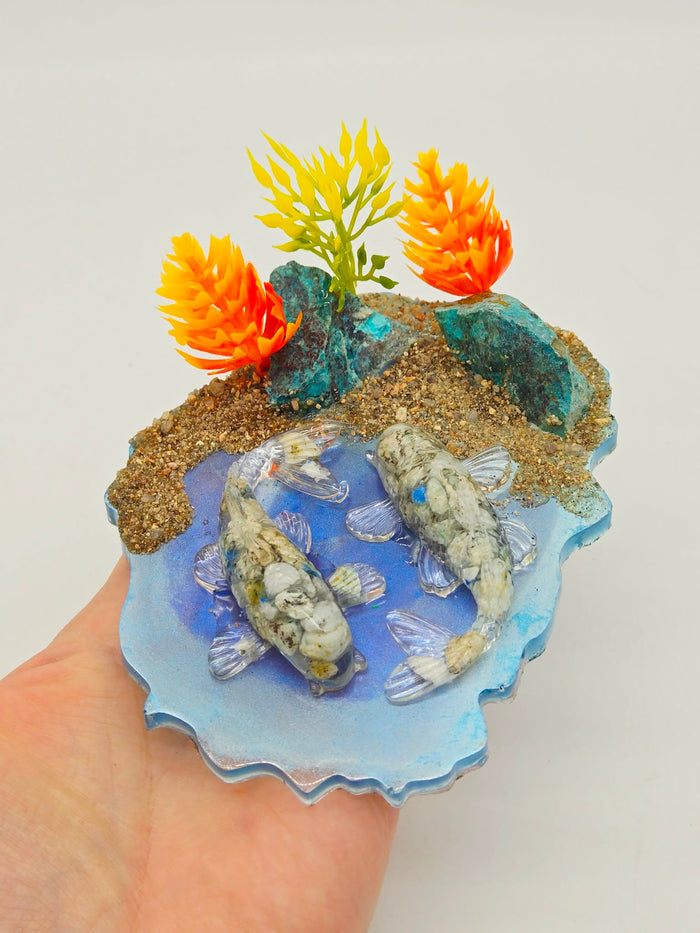Crystal Resin Fish Scene