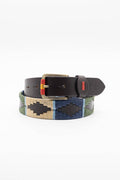 Custi Mikelo - Argentinian Polo Belt Beige Navy Green