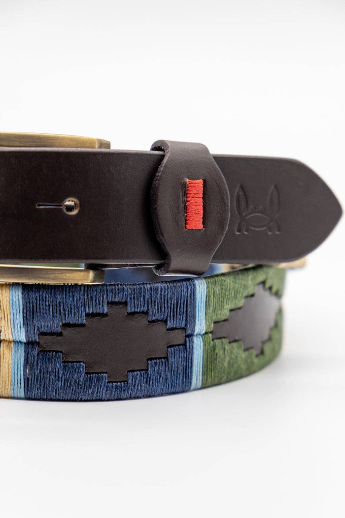 Custi Mikelo - Argentinian Polo Belt Beige Navy Green