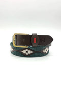 Custi Mikelo: Argentine leather belt Bottle White