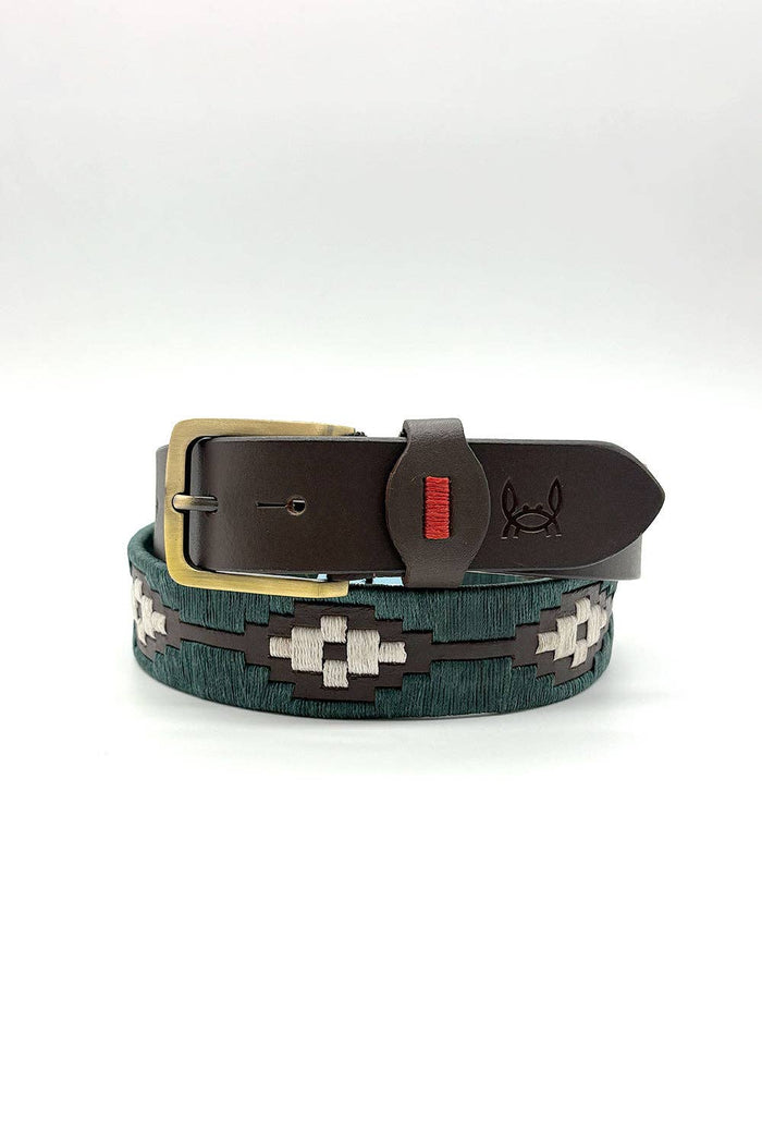 Custi Mikelo: Argentine leather belt Bottle White