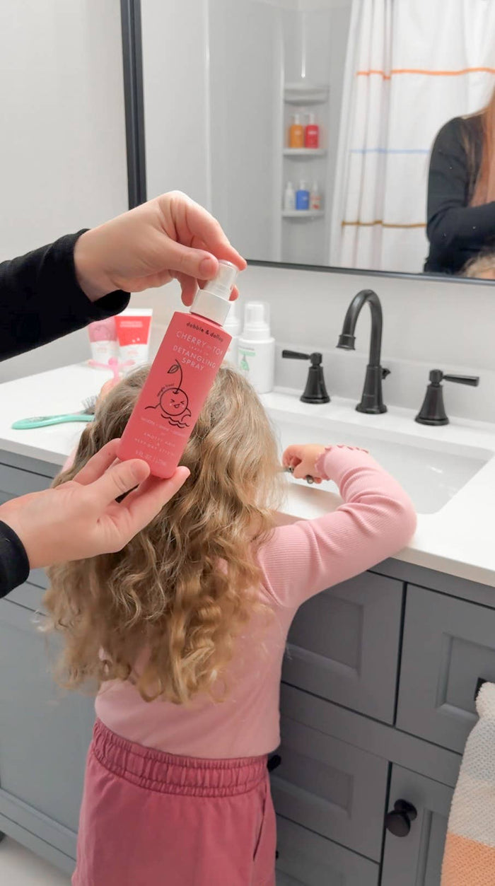 Cherry on Top™️ Hair Detangling & Conditioning Spray - Dabble & Dollop - Living with Ivey