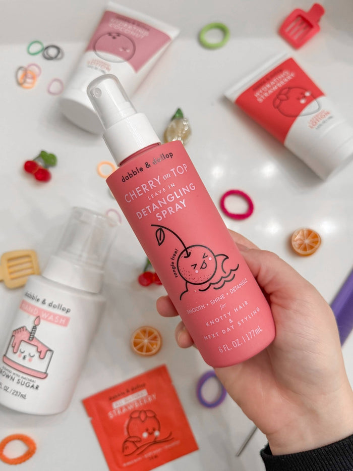 Cherry on Top™️ Hair Detangling & Conditioning Spray - Dabble & Dollop - Living with Ivey