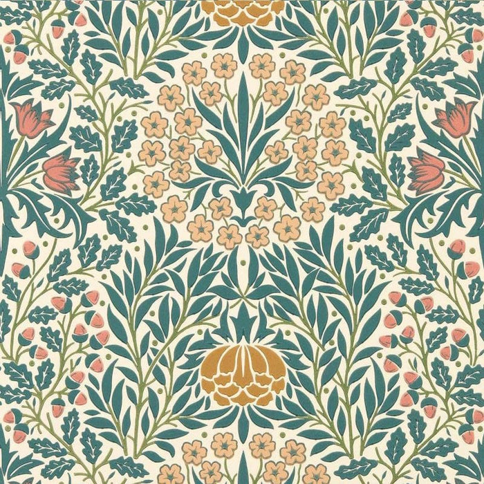 Daisy & Oak Wallpaper - Madder / Teal