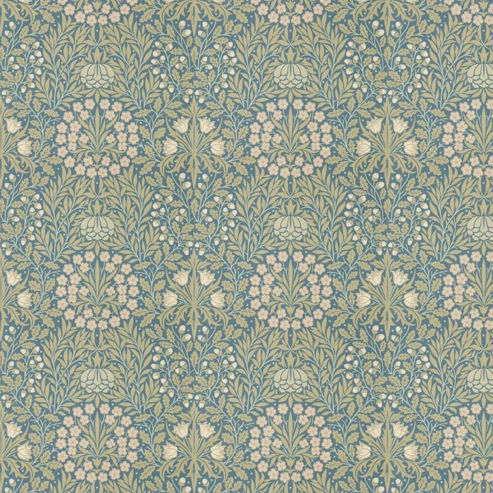 Daisy & Oak Wallpaper - Powder Blue / Blush