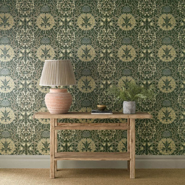 Daisy & Oak Wallpaper - Sage / Forest