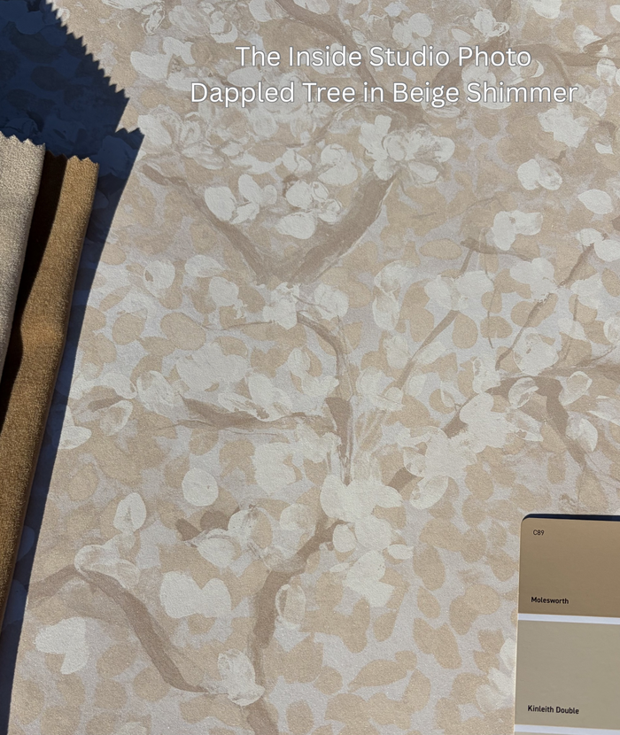 Dappled Tree Wallpaper - Beige Shimmer