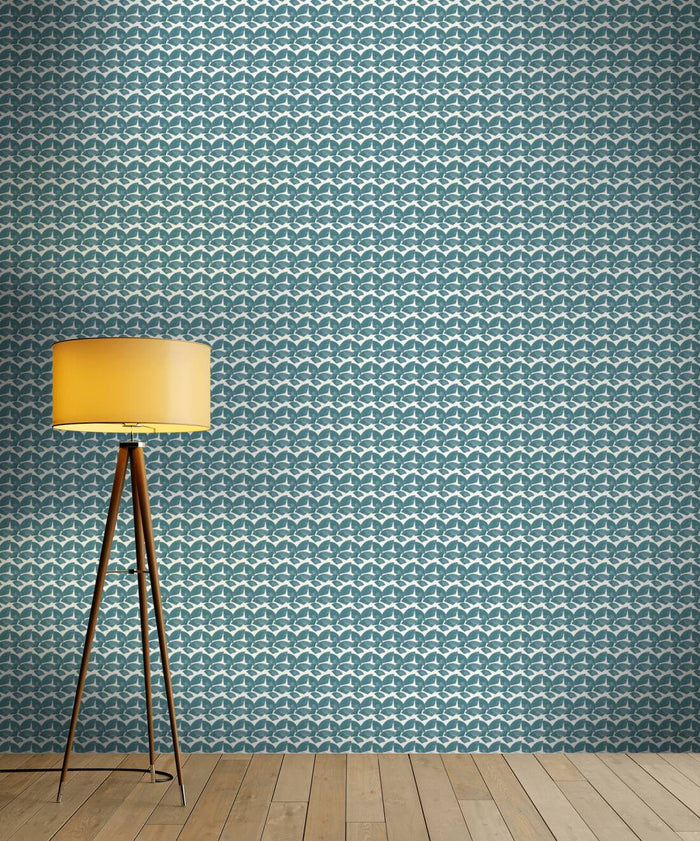 Deco Fanfare Heavy Weight Wallpaper - Green/White