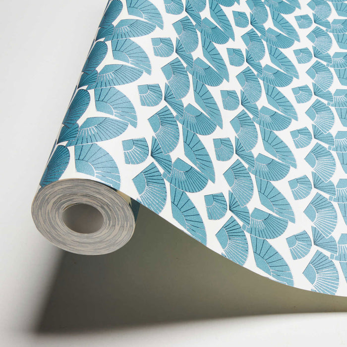 Deco Fanfare Heavy Weight Wallpaper - Green/White