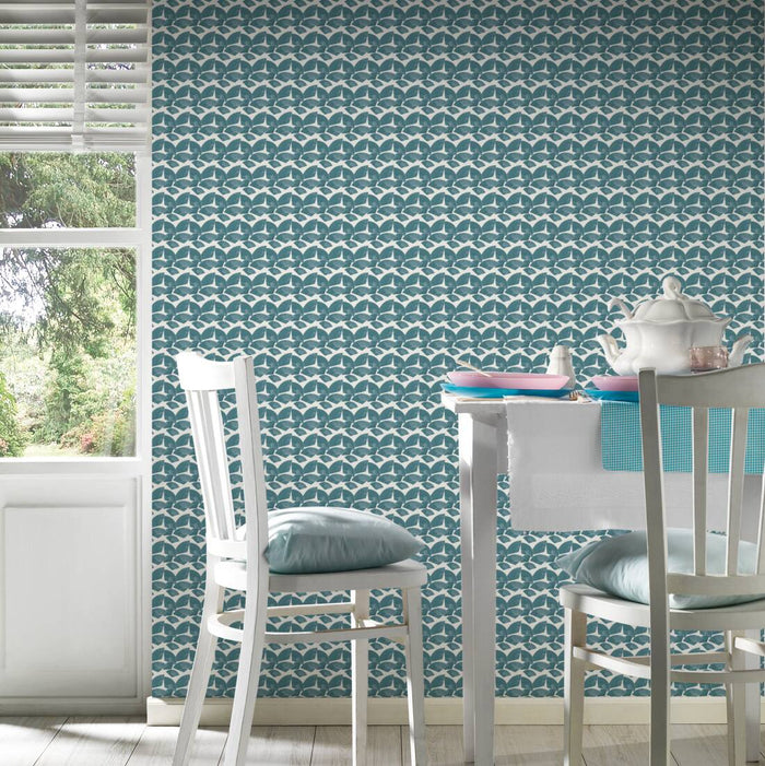 Deco Fanfare Heavy Weight Wallpaper - Green/White